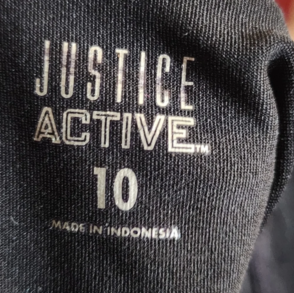 Justice Swimsuit One Piece Black Blue‎ Gold Swim Beach Size 10 A282